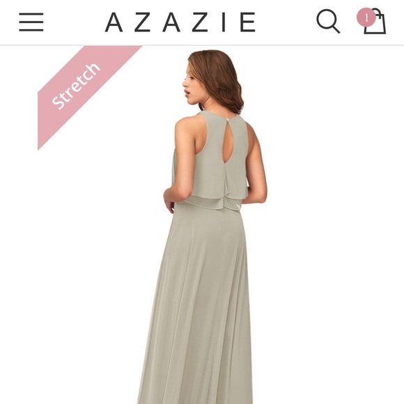 Azazie Genesis Bridesmaids Dress in Taupe - Picture 2 of 9